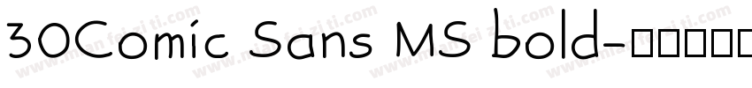 30Comic Sans MS bold字体转换